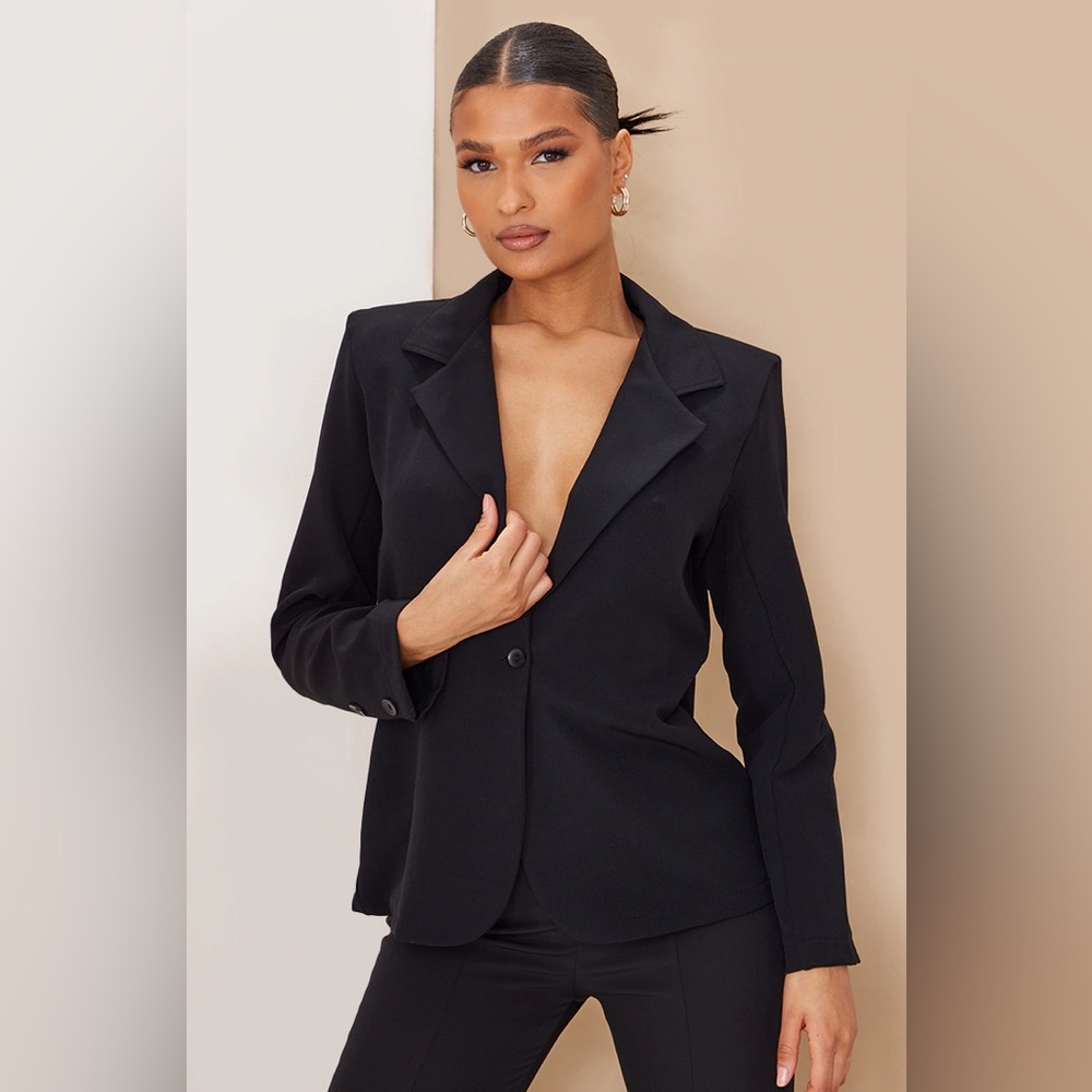 PrettyLittleThing Black Blazer Jacket